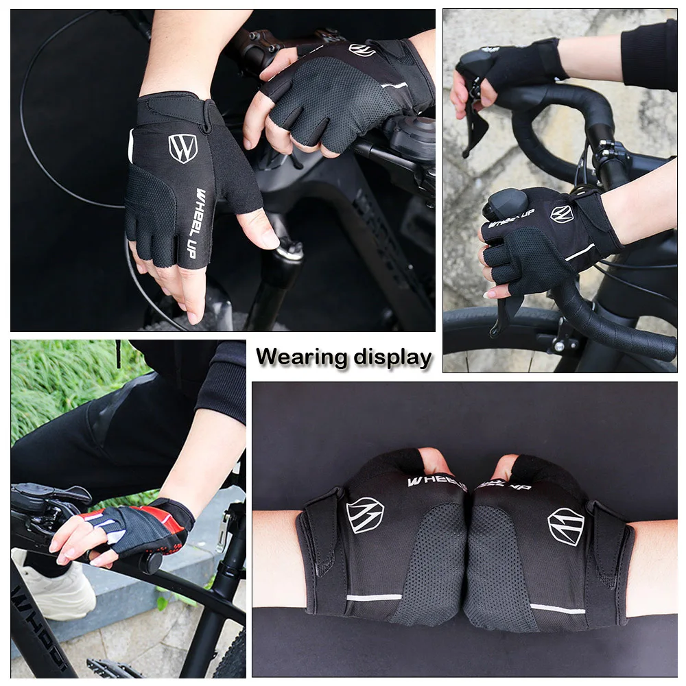 

Wheel Up Bicycle Gloves General Purpose Half Finger Outdoor Sports Gloves Breathable Antiskid Reflector Riding Bicycle Equipment