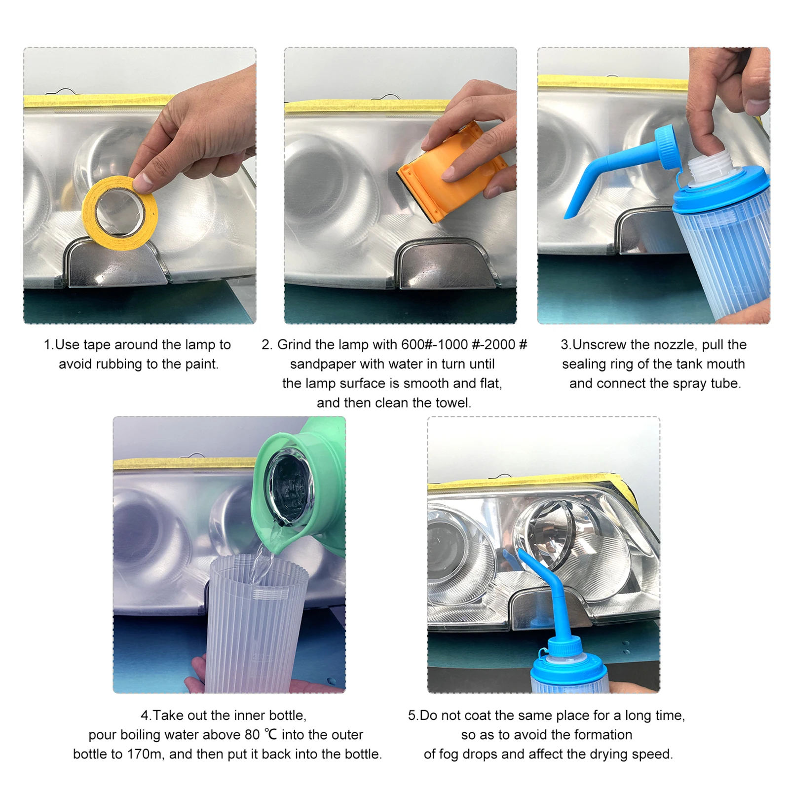 

Car Headlight Polishing Restoration Kit Headlight Vehicle Refurbishment Anti-Scratch Repair Tool