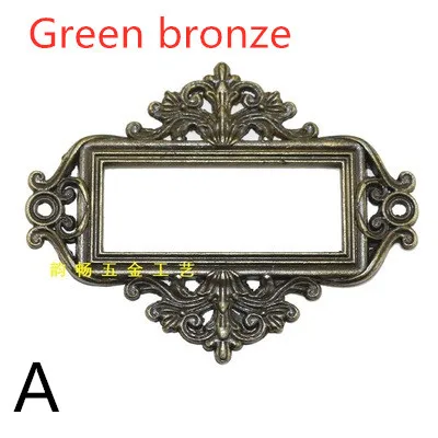 1 5 шт. антикварные резные аксессуары медицина ярлык ящика Pull Frame файл имя держатель для карт блокнот фотоальбом diy deco Аппаратные средства - Цвет: 1