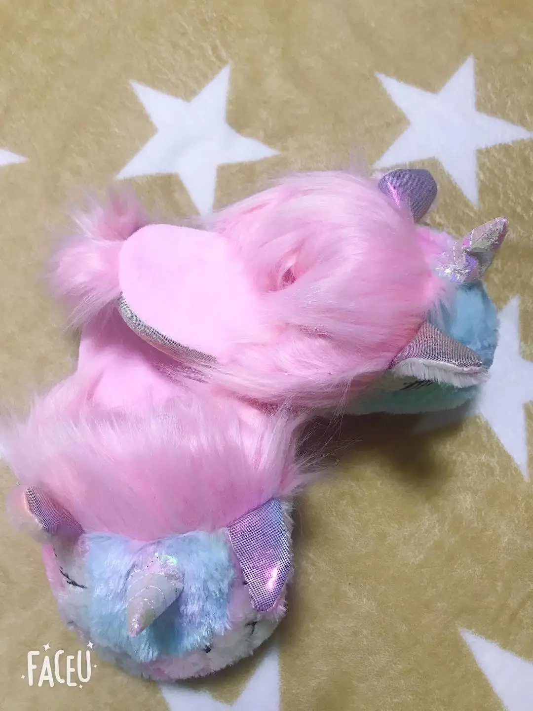 Unicorn Slippers Плюшевые тапочки с единорогом для взрослых и женщин; коллекция года; нескользящие домашние тапочки для девочек; обувь единорога; теплая мягкая зимняя обувь для спальни - Цвет: Unicorn Slippers