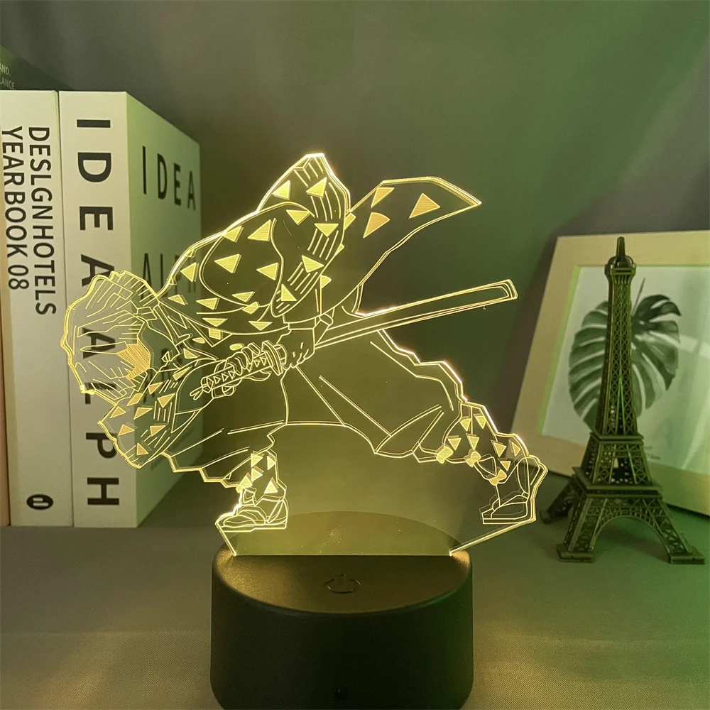

Acrylic Led Night Light Anime Demon Slayer Agatsuma Zenitsu Figure for Kids Child Bedroom Decor Cool Kimetsu No Yaiba Lamp Gift