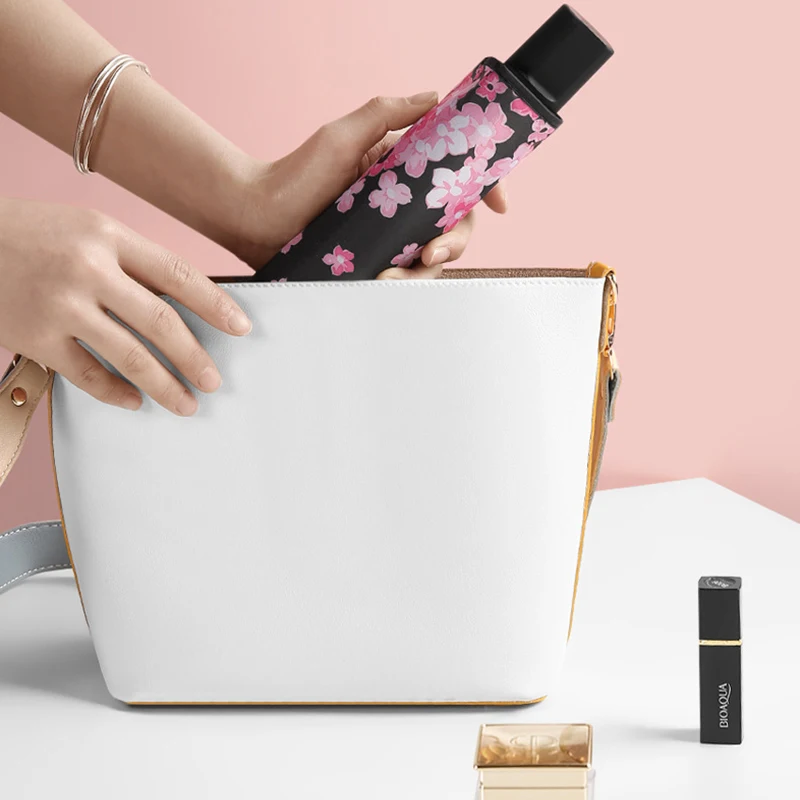 Качественный складной зонт для женщин брендовый дорожный с защитой от уф