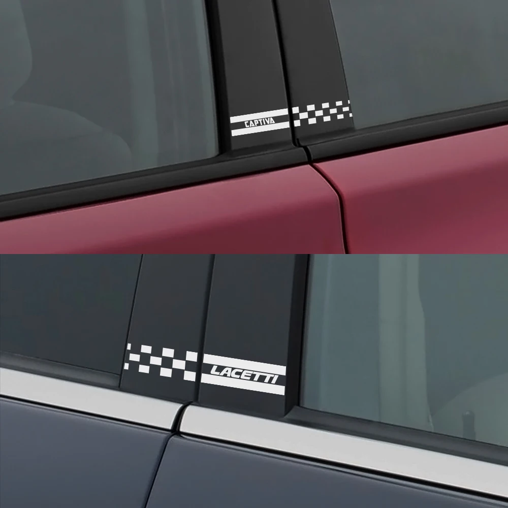 2 шт. автомобильные наклейки B Pillar для Chevrolet Lacetti Cruze Captiva Equinox Trax Impala Camaro Z71 Sonic Spark Sail