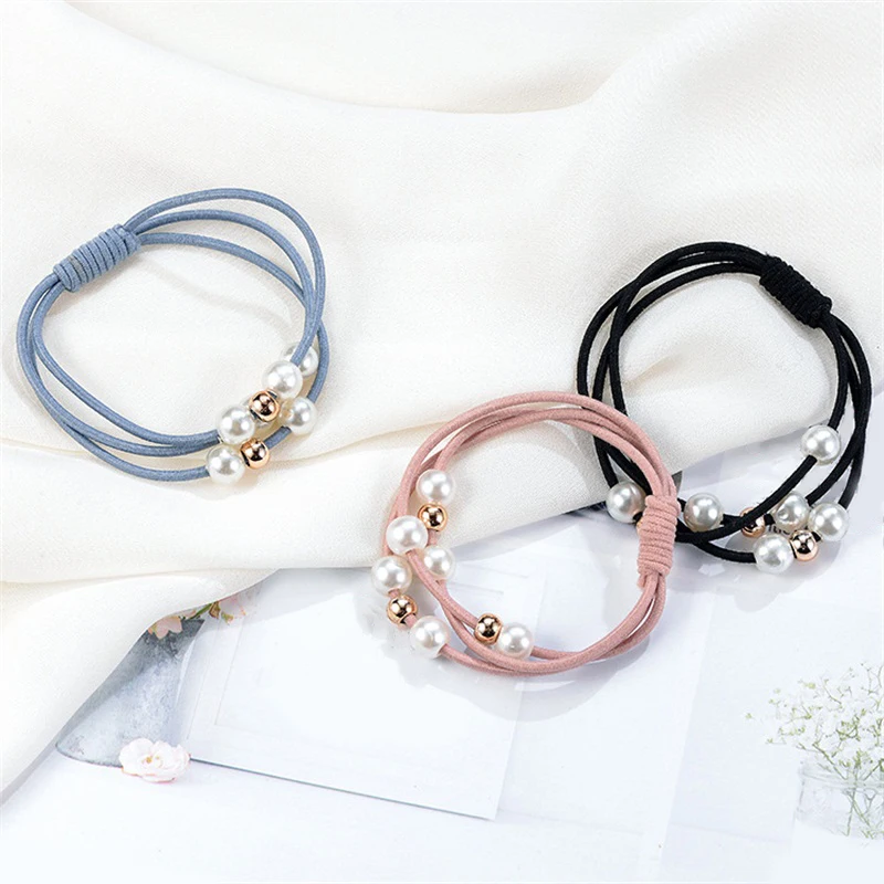 7 шт./компл. женские украшения для волос девочек элегантные жемчужные повязка на