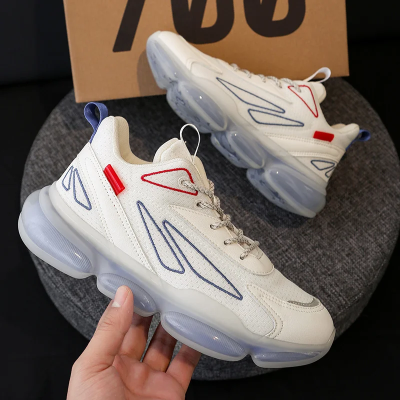 

Fashion Women Chunky Running Sneakers Platform Shoes 2021 Spring Breathable Comfort Casual Couple Sport Shoes Plus Size 35-44