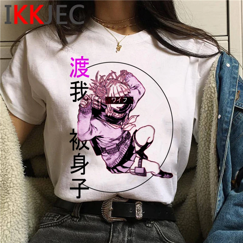 

My Hero Academia T Shirt Women Kawaii Cartoon Himiko Toga Graphic Tees Funny Anime Boku No Hero Academia T-shirt Unisex Female