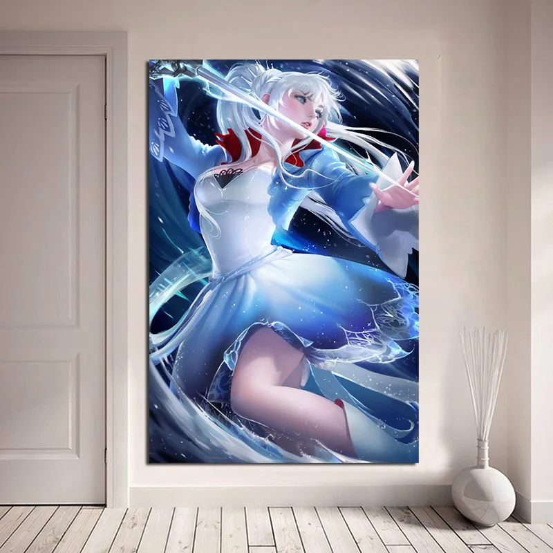 

Anime Sexy Girl Game Wallpaper Wall Art Canvas Poster And Print Canvas Painting Oil Decorative Picture Living Room Home Decor HD