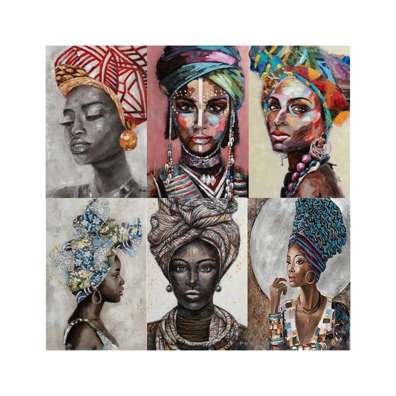

Африканский царь чёрных женщина граффити Плакаты и принты; Девичья парусиновая настенные картины художественные фотографии, украшения для...