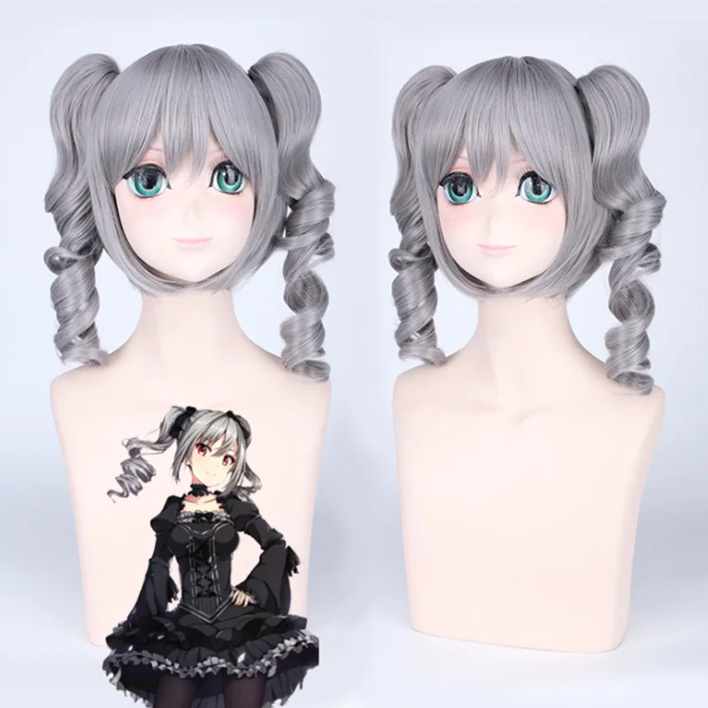 

Парик для косплея из аниме «Idol Master Cinderella Girl», основное тело Kanzaki Ranko + двойной кудрявый конский хвост