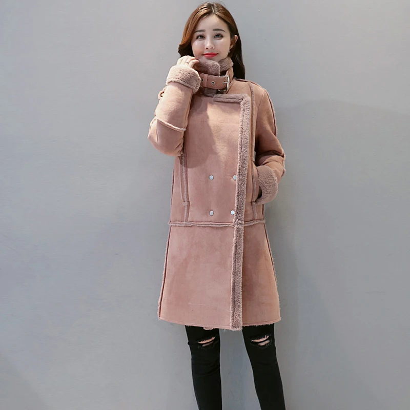 Женские зимние куртки и пальто теплое с отложным воротником подкладкой из