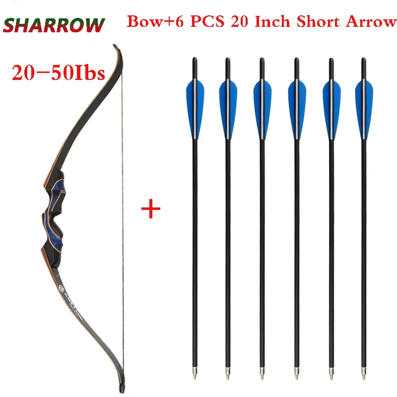 Новый Рекурсивный лук для стрельбы из лука 20-50 фунтов 56 дюймов с упором стрел и 6