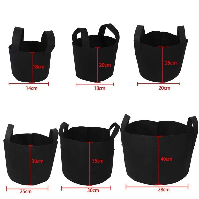 SOLEDI Nursery Bag Non-Woven Fabric Plant Grow Flower Pot Species Support Shopping Mall Greening Project | Дом и сад