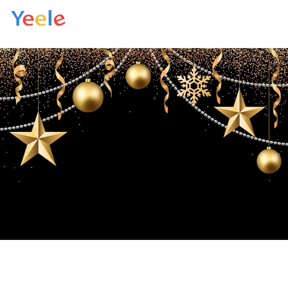 

Рождественский фон Yeele с изображением золотых звезд для новорожденных, на день рождения, на заказ, фотосессия фотография фон для фотостудии