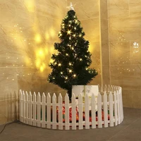 christmas tree fence white pvc fence garden home decoration fence guardrail surround fence xmas christmas tree decorative fence