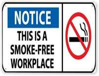 1595 warning signnotice this is a smokefree workplacetin aluminum metal decor painting traffic warning sign 12x16 inch