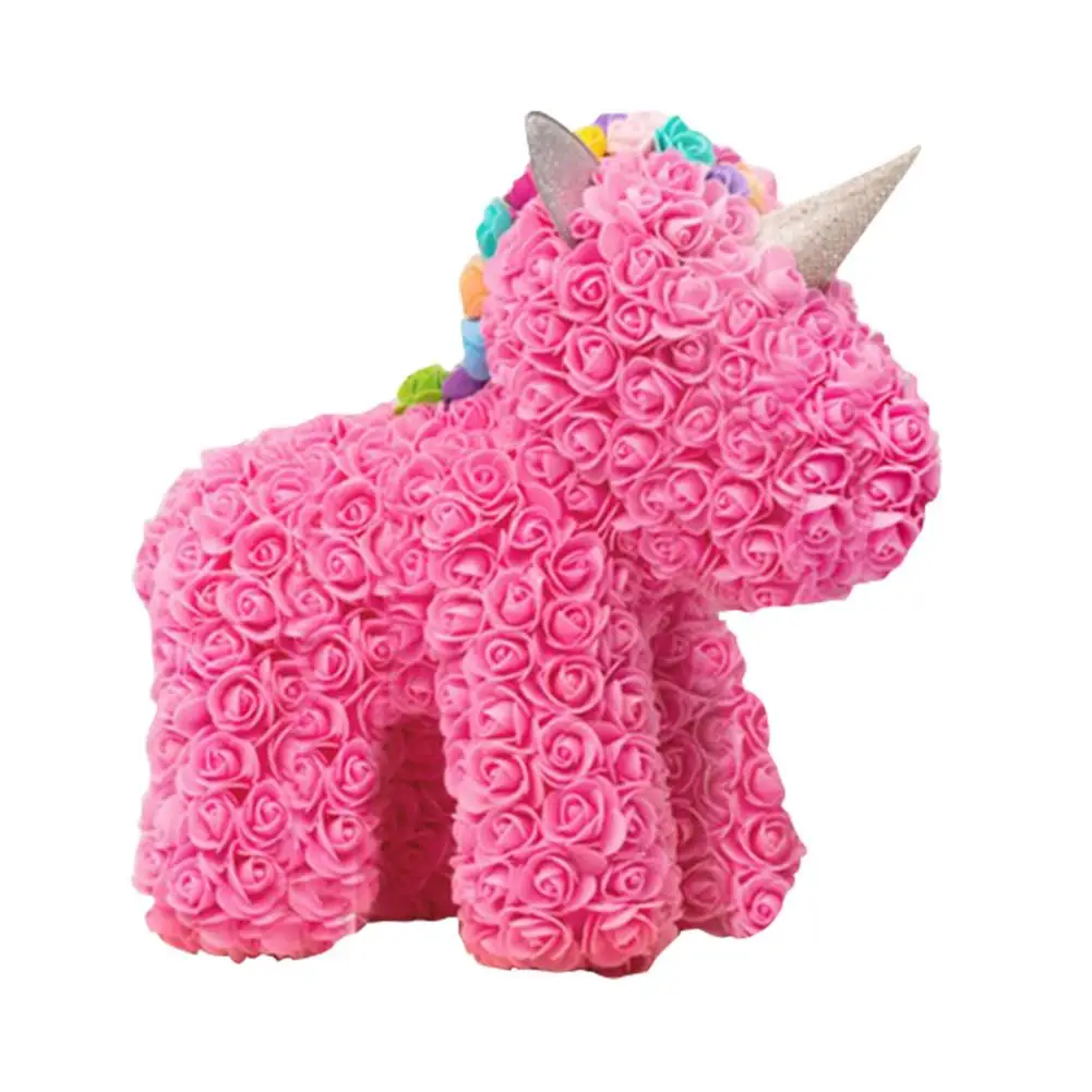 

Artificial Bear Flower Gift Handmade For Christmas Valentines Day Anniversary Birthdays Mother's Day Gift 5 Colors 10X6X6 In