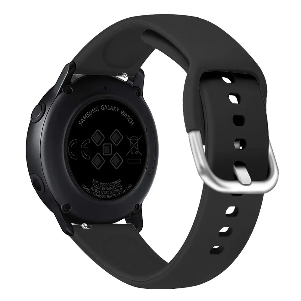 Ремешок для часов Samsung Galaxy 20/22 мм 46 мм/42 мм/Active 2 Gear S3/S2/Sport Силиконовый Браслет Huawei