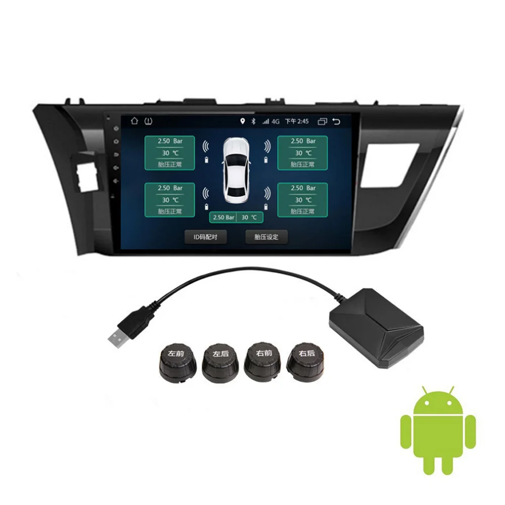 Tire Pressure Monitoring System Display 4 Internal External Sensors Navigation Tyre Alarm