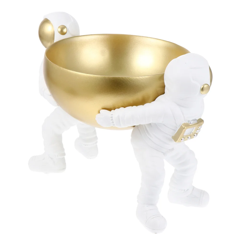 

1Pc Astronaut Design Desktop Adornment Hallway Ornamental Plate Resin Decor