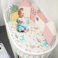 4pcslot baby bed bumper baby bed fence combination house comfortable protect newborn cot around pillows bumpers in the crib