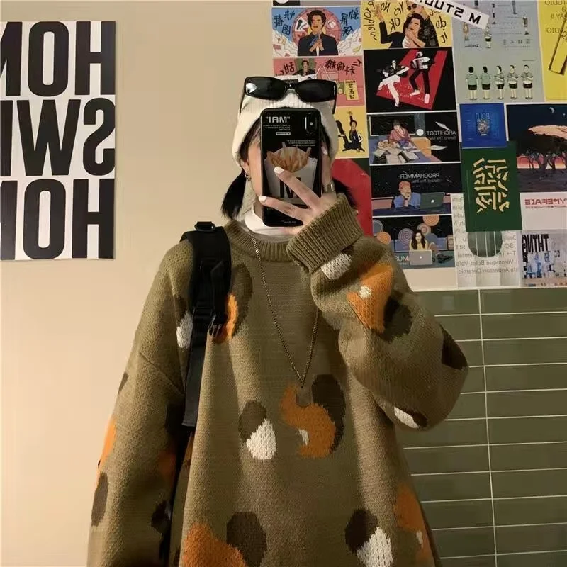 

winter retro sweater women loose new all-match tops winter women's fashion pullovers women sweaters Korean tops