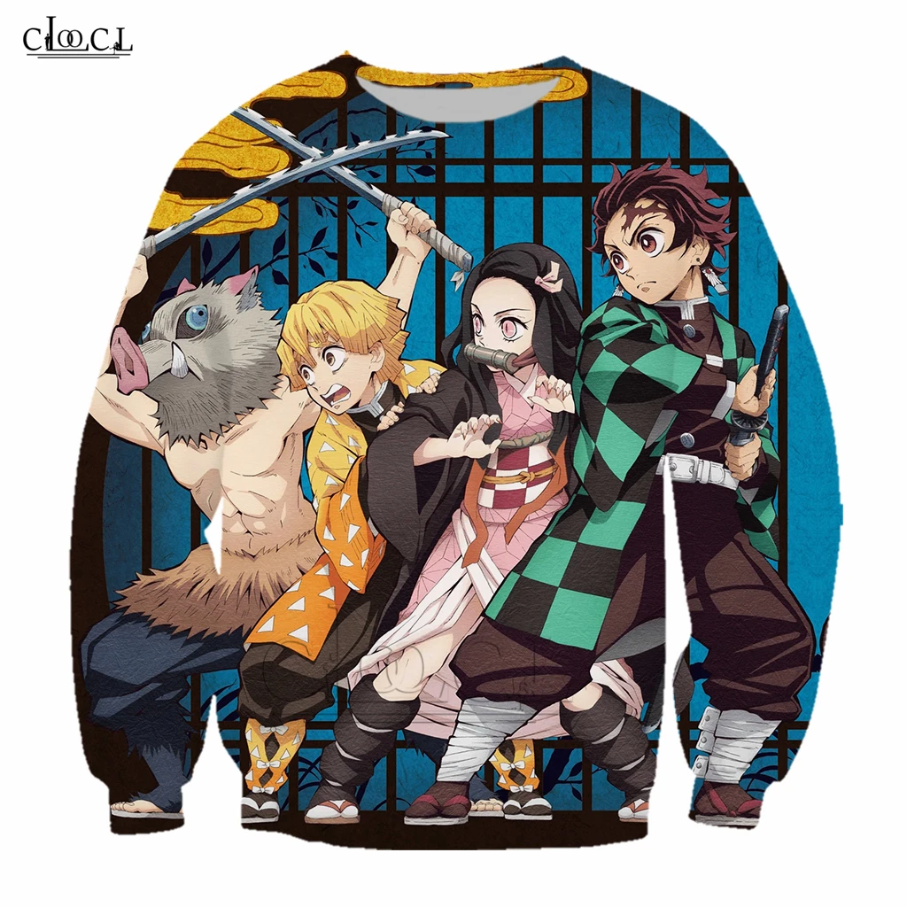 Модный свитшот для мужчин и женщин с аниме рассекающий демонов: Kimetsu No Yaiba