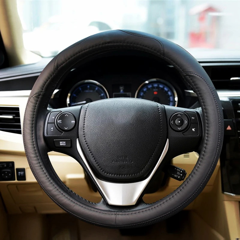 Чехол для руля Toyota Corolla Avensis Yaris Rav4 Hilux Prius Auris 2013 2014 2015|steering wheel cover|wheel coverwheel steering cover |
