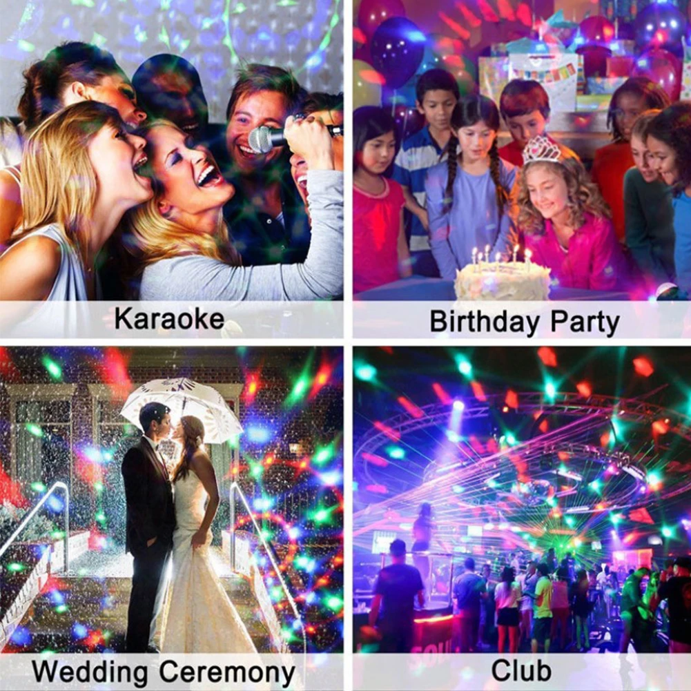 

LED Party Light Sound Activated 5-10W Remote Control Stage Light Strobe Light With Multi-Color For Home Party Disco Christmas