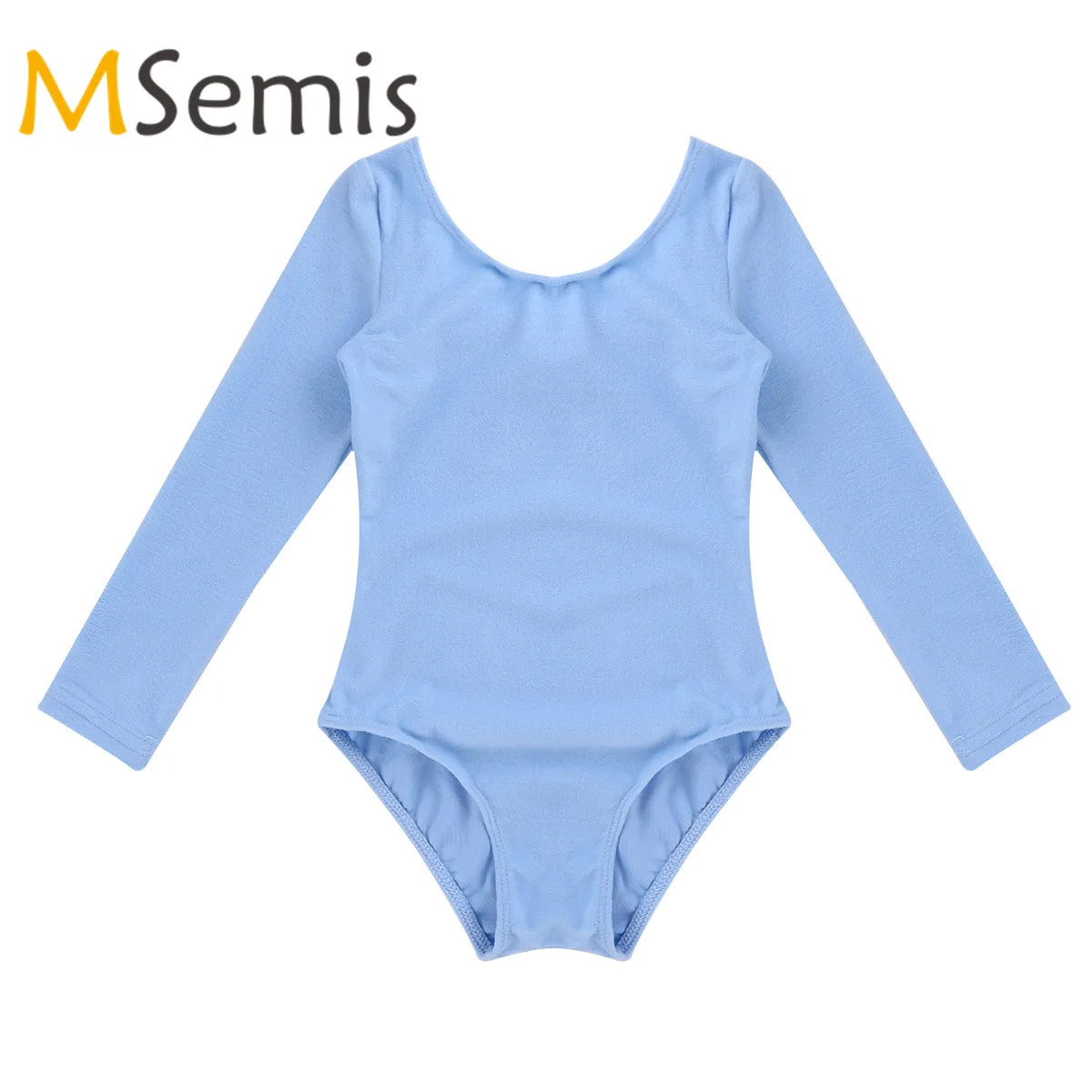 Детский гимнастический купальник для девочек танцев с длинным рукавом цельное