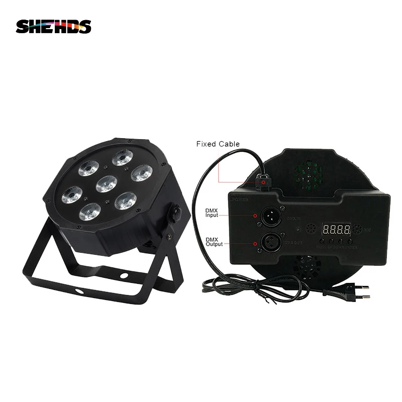 SHEHDS высокий светильник 7x12 Вт RGBW светодиодный светильник с DMX512 4в1 сценический светильник с эффектом мытья DJ Диско сценическое оборудование luces discoteca