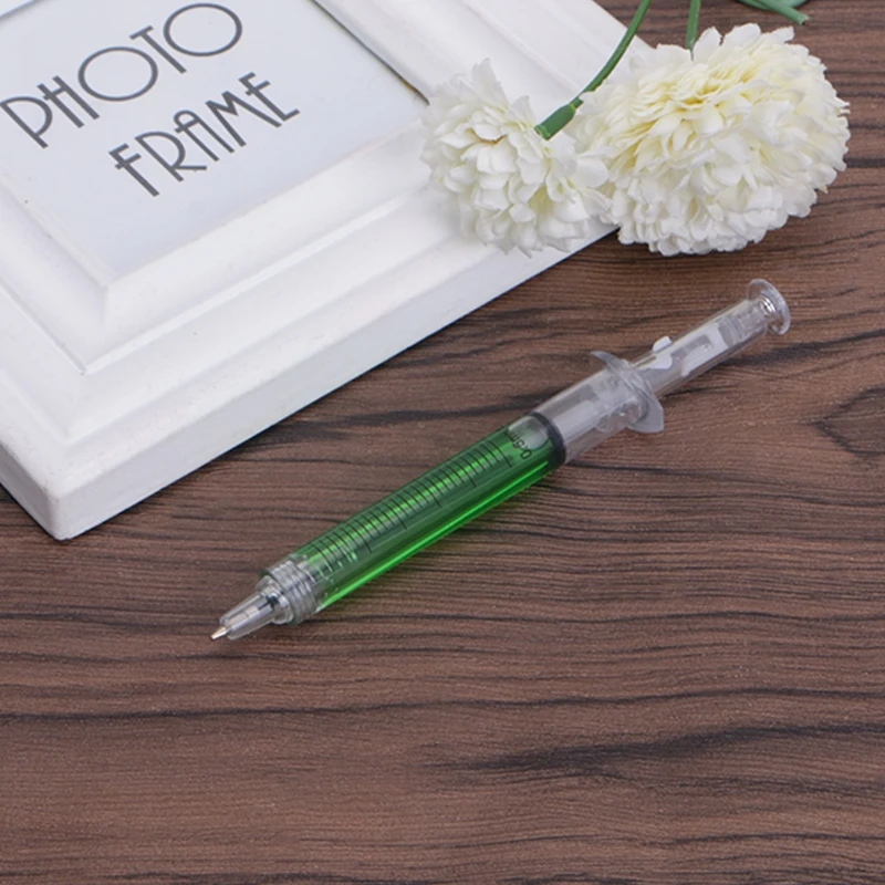

4Pcs Novelty Injection Syringe Gel Pen Ballpoint Black Ink Liquid Style