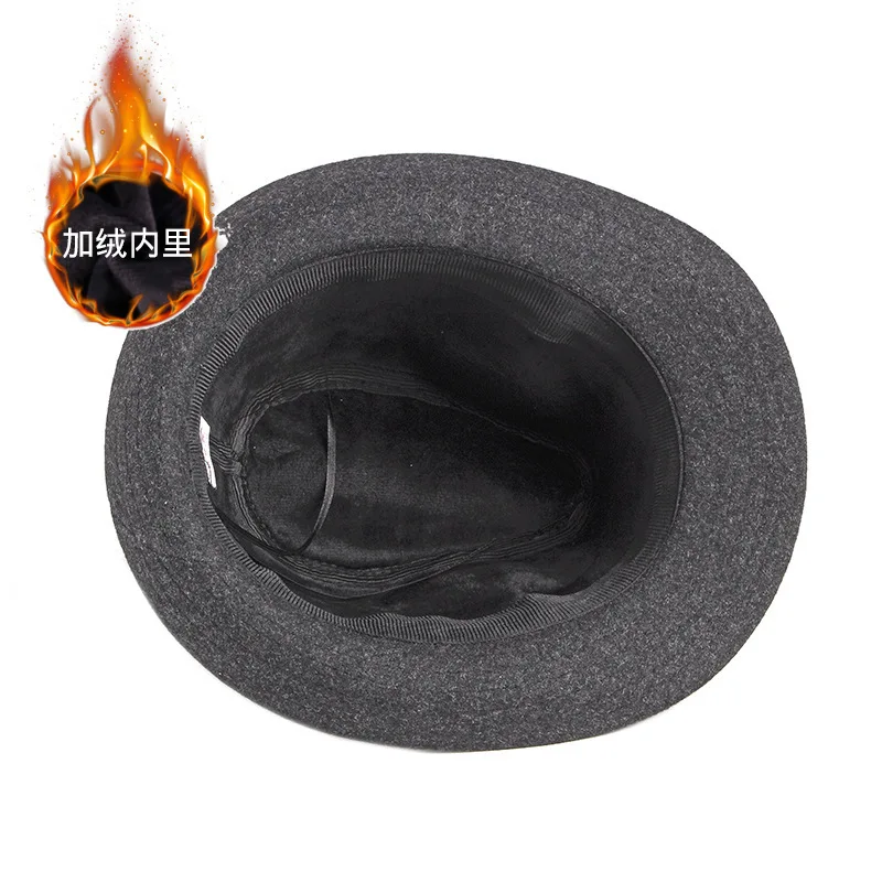 Осень-зима 2021 фетровая мужская шляпа большого размера уличная для папы с