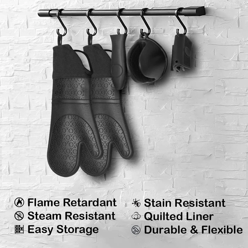 Горячая Распродажа удлиненные Силиконовые Прихватки и кастрюли наборы