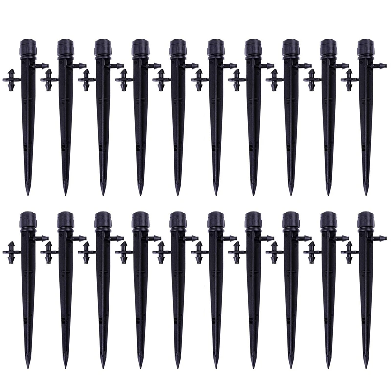 

72Pcs Drip Emitters Adjustable Fan Shape Irrigation Drippers for 1/4 Inch Tube,360 Degree Adjustable Water Flow Drippers