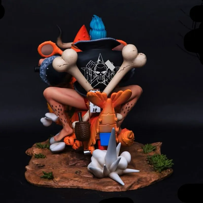 

10" One Piece Bust FRANKY lobster Motorbike Statue The Straw Hat Pirates Full-Length Portrait GK Action Figure Toy BOX 26CM Q470