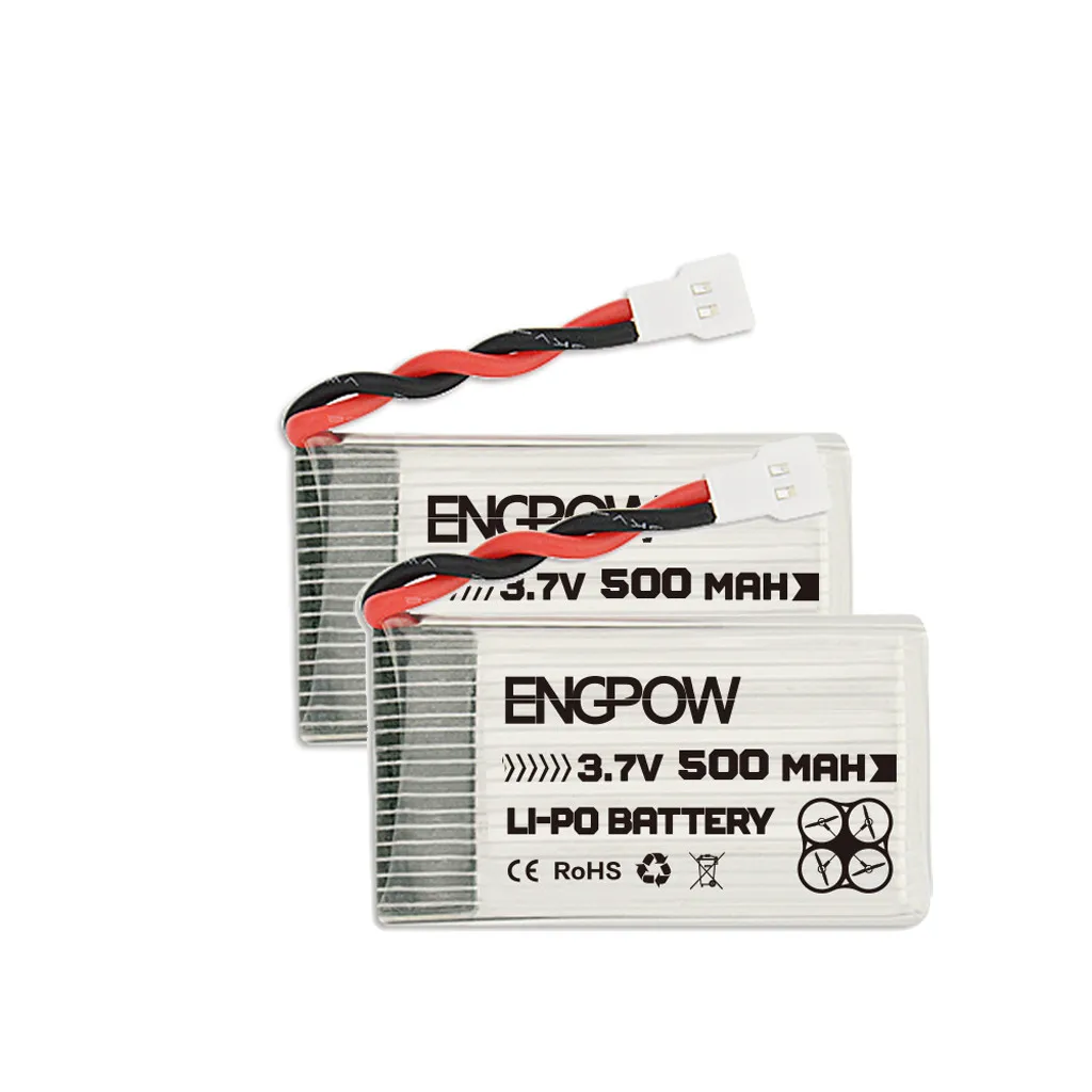 

2pcs - 3.7V RC Parts 500mAh Lipo Drone Battery for Syma X5HW X5HC X5UW RC Parts Quadcopter Drone accessories RC Parts