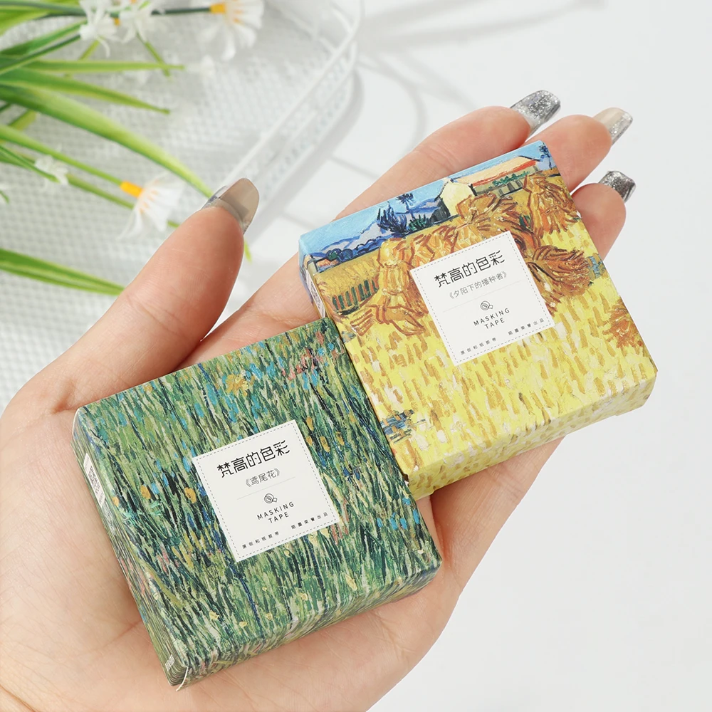 Красочная картина Ван Гога Васи-лента клейкая бумага наклейки рукоделие крафты