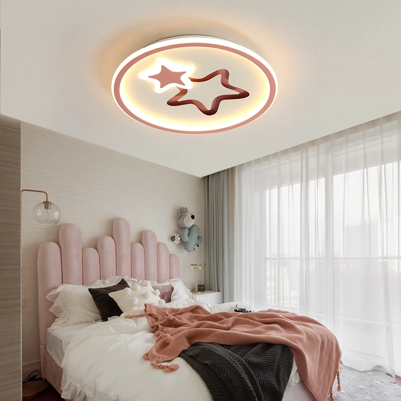 Круглая светодиодная Люстра для спальни детская комната luces Led decoracion металл +