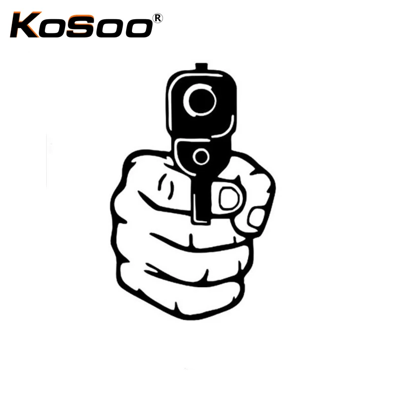 Креативная Виниловая наклейка для автостайлинга KOSOO стикер пистолета украшение