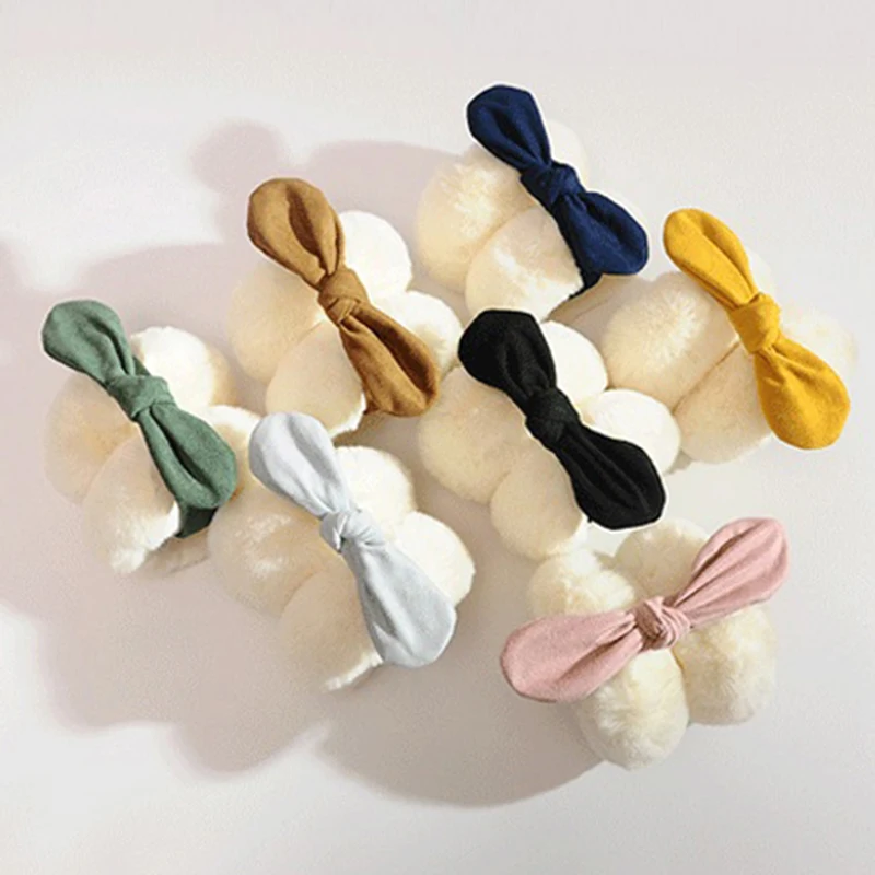 Женские зимние теплые милые плюшевые наушники в виде кролика Осенние Теплые