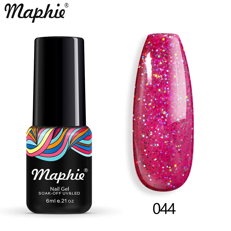 044 Maphie Гель-лак для ногтей все для маникюра Полупостоянный Vernish Soak Off UV/светодиодный Гель-лак нужен базовый верхний слой Блестящий цветной гель - Цвет: 044