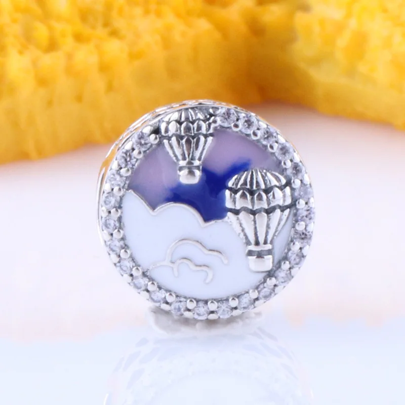 

Claudia Authentic 925 Sterling Silver Hot air balloon ride beads Fit Original Bracelet Pendant DIY Jewelry Charms Gift