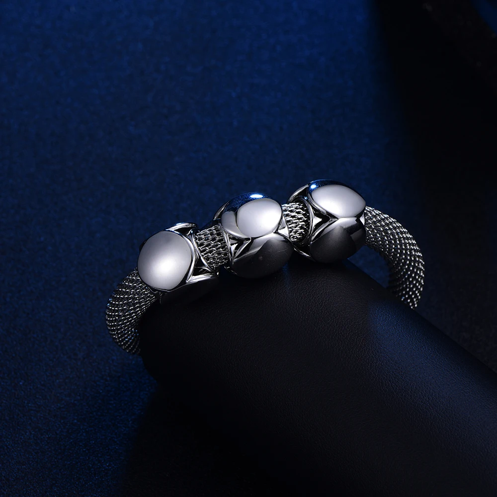 Роскошный браслет Pulseira Feminina золотой серебряный цвет тяжелый для женщин
