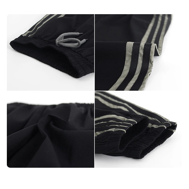 Лето 2020 модные штаны в полоску сбоку Тонкие для девочек повседневные брюки