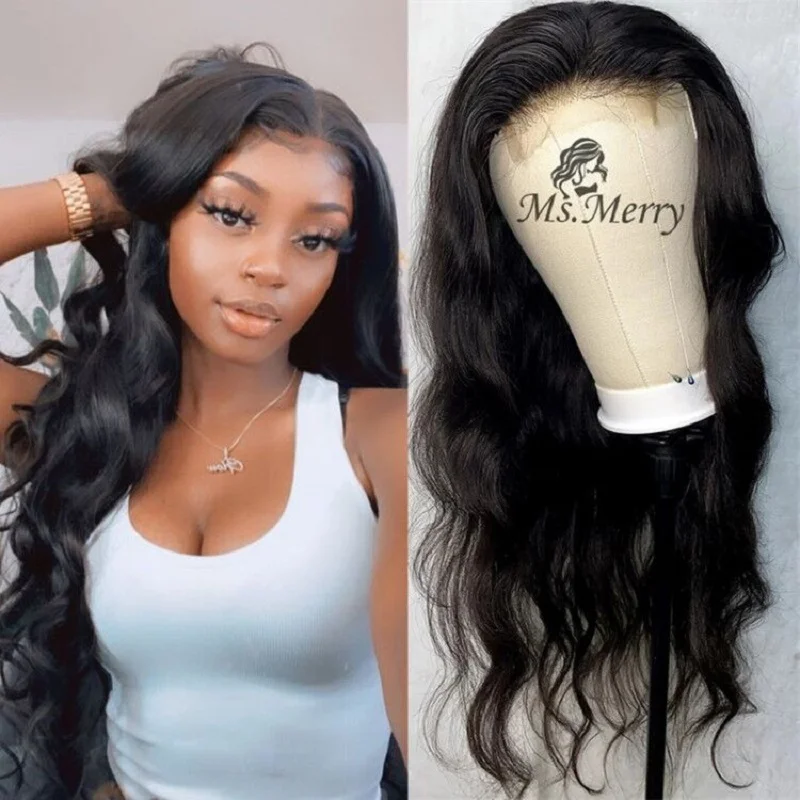 

Ms.Merry 9A+ 5*5 Real HD Lace Closure Wig with Baby Hair 20''-30''Body Wave Lace Wig Brazilian Raw Virgin Human Hair Extension