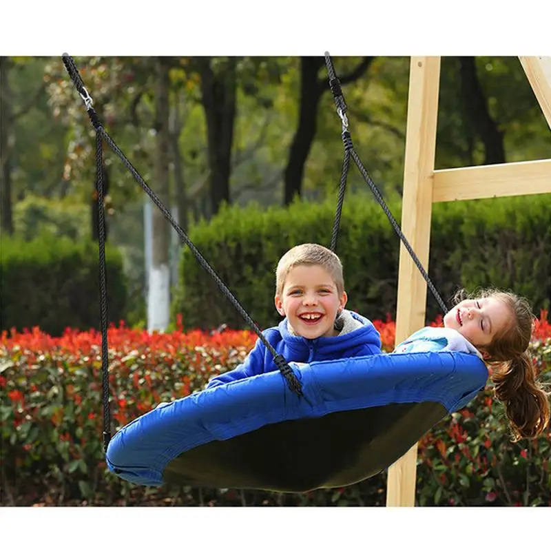 

Swing with Ropes Kids Outdoor Garden Round Nest Hanging Cloth Cover Tree Swings Chair summer park Children Hanging Seat Toy