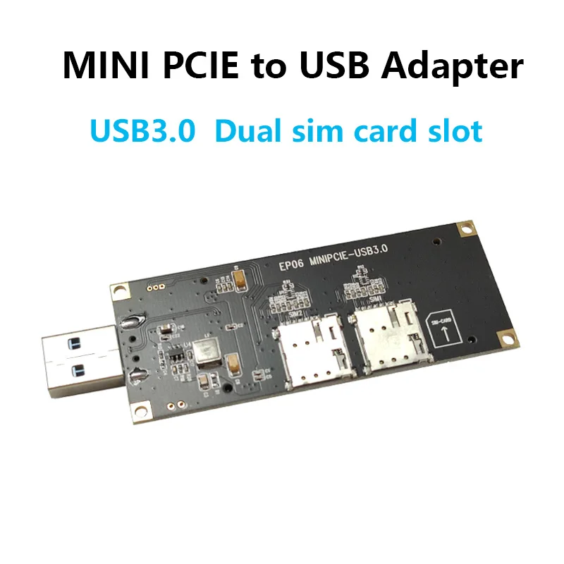 

Адаптер MINI PCIE-USB 3,0 с двумя слотами для SIM-карт