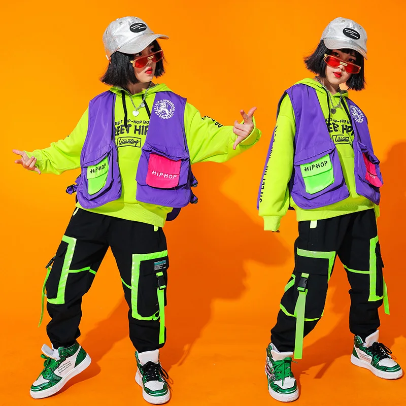 

Kids Performance Sweatshirt Hoodie Tops Running Casual Hip Hop Pants Clothing for Girls Boys Jazz Dance Costume Clothes wear