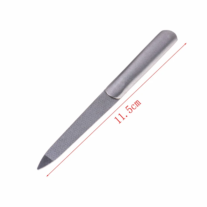 

1pcs/lot Professional Stainless Steel Nail File Buffer Metal Double Side Grinding Rod Manicure Pedicure Scrub Nail Arts Tools