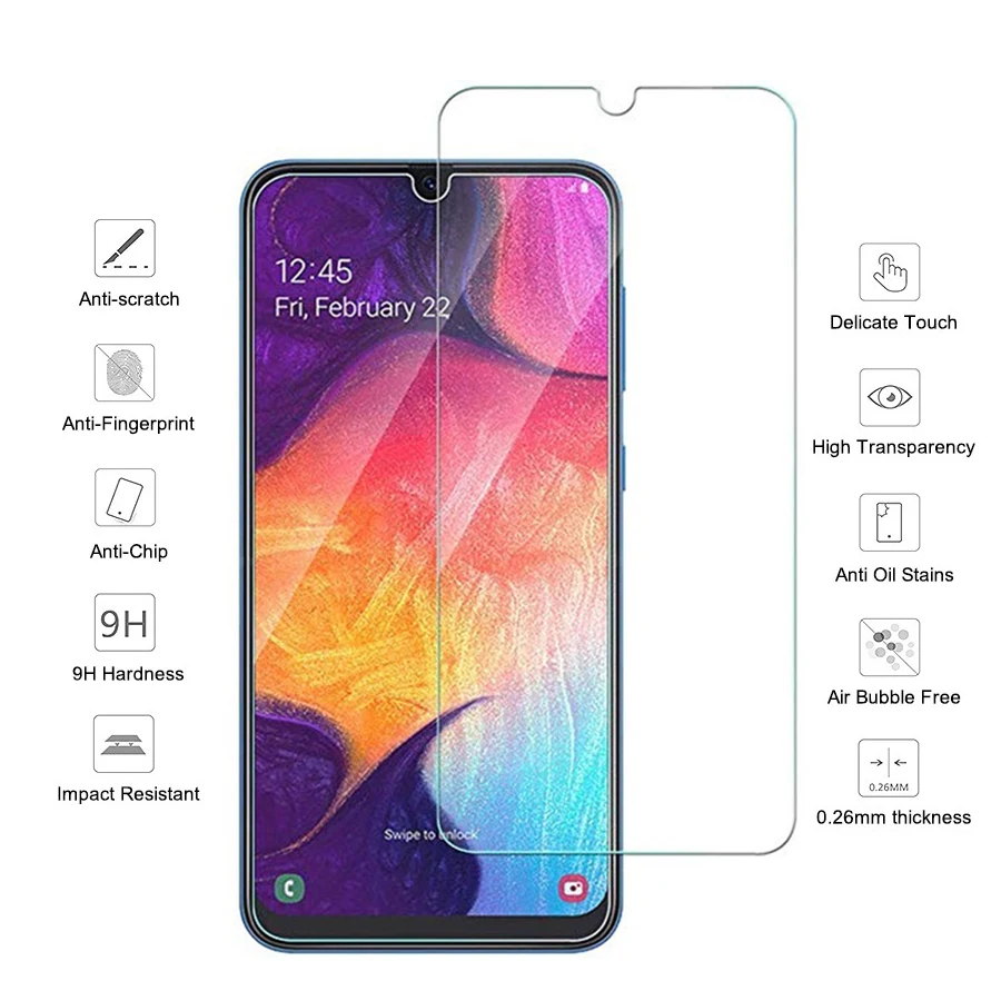 

3PCS Tempered Glass For Samsung A10 A20 A20E A30 A40 A50 A51 A60 A70 A80 A90 Screen Protector On Galaxy A71